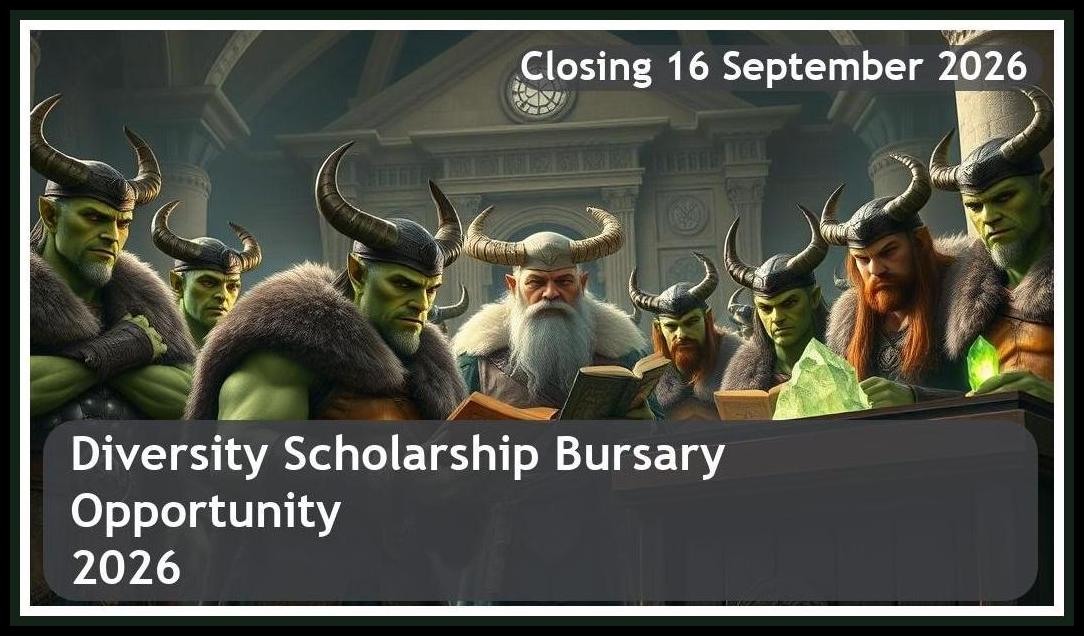 Diversity Scholarship Bursary 2026 – Closing Date: 16 September 2026 Apply Now!