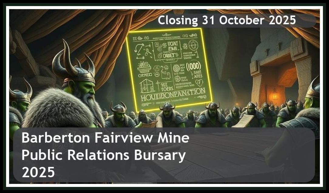 Barberton Fairview Mine Public Relations Bursary 2025 – Closing Date: 31 October 2025, Apply Now!