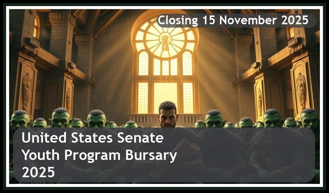 **United States Senate Youth Program Bursary 2026 – Closing Date: 15 November 2025 Apply Now!**