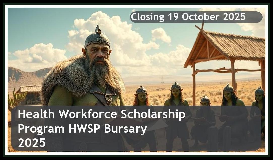 **Health Workforce Scholarship Program (HWSP) Bursary 2025 – Closing Date: 19 October 2025 Apply Now**
