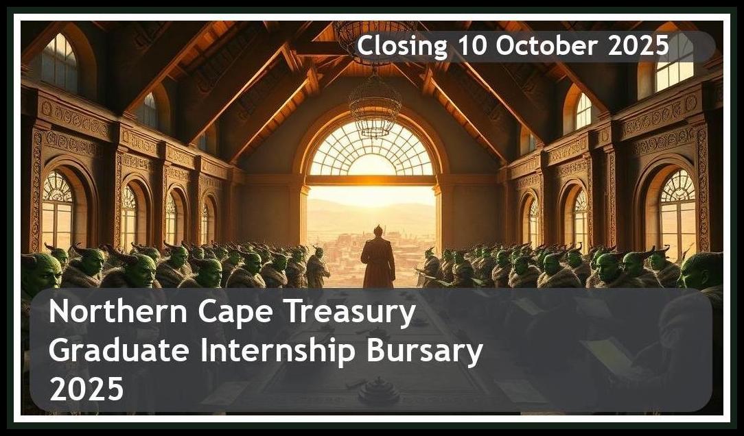 Northern Cape Treasury Graduate Internship Bursary 2025 – Closing Date: 10 October 2025 – Apply Now!