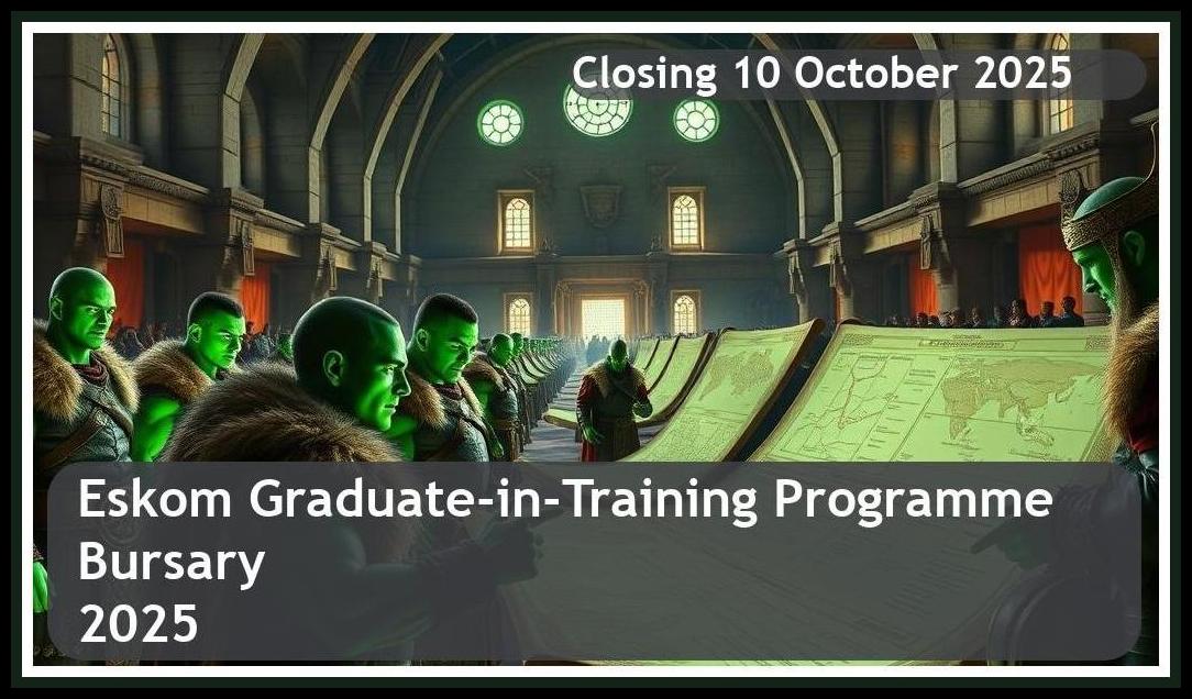 **Eskom Graduate-in-Training Programme 2025 Bursary – Closing Date: 10 October 2025 Apply Now**