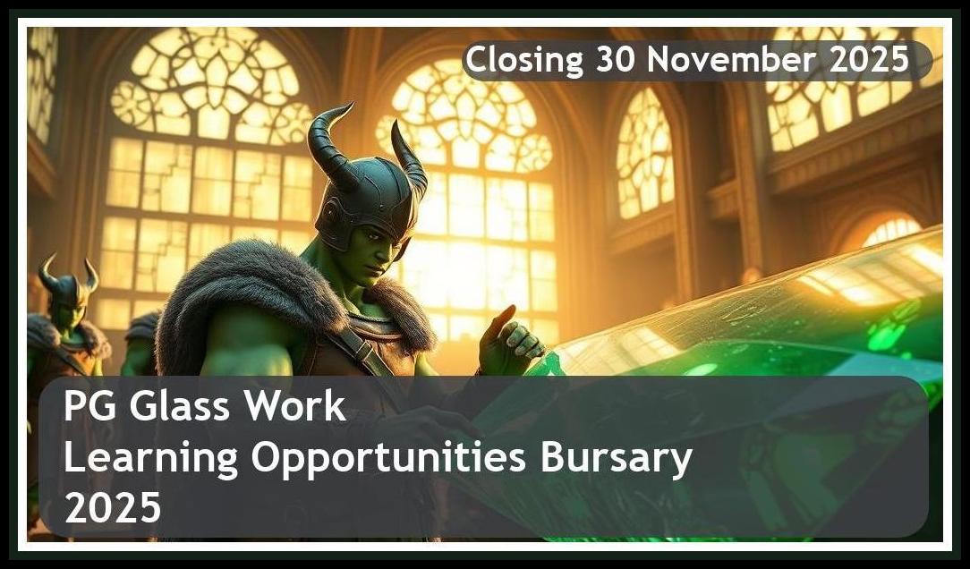PG Glass Work Integrated Learning Opportunities Bursary 2025 – Closing Date: 30 November 2025 – Apply Now!