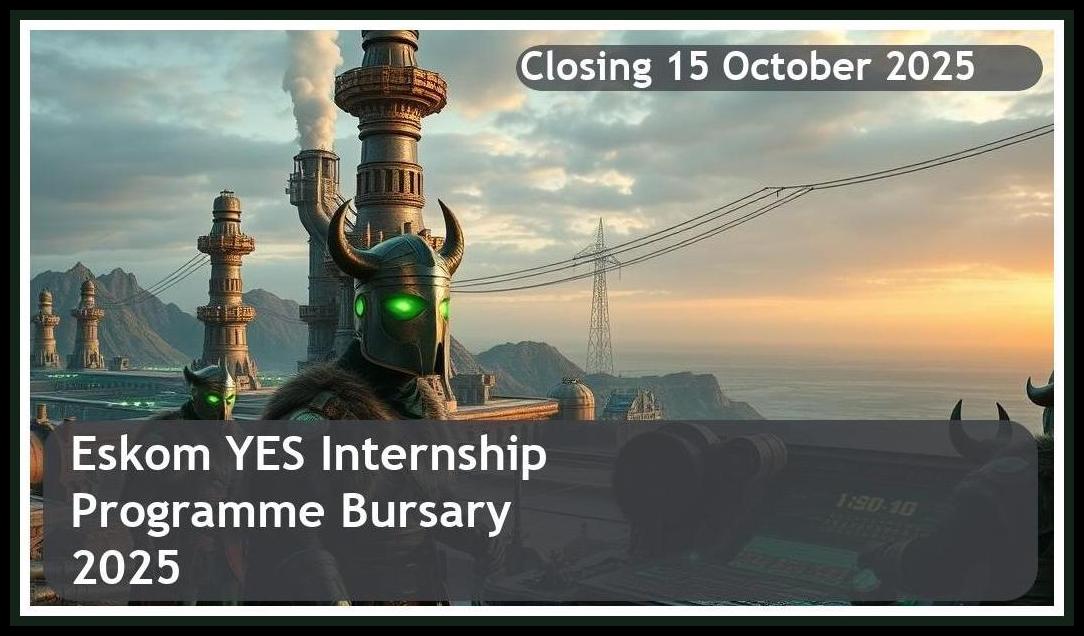 Eskom YES Internship Programme Bursary 2025/2026 – Closing Date: 15 October 2025 Apply Now