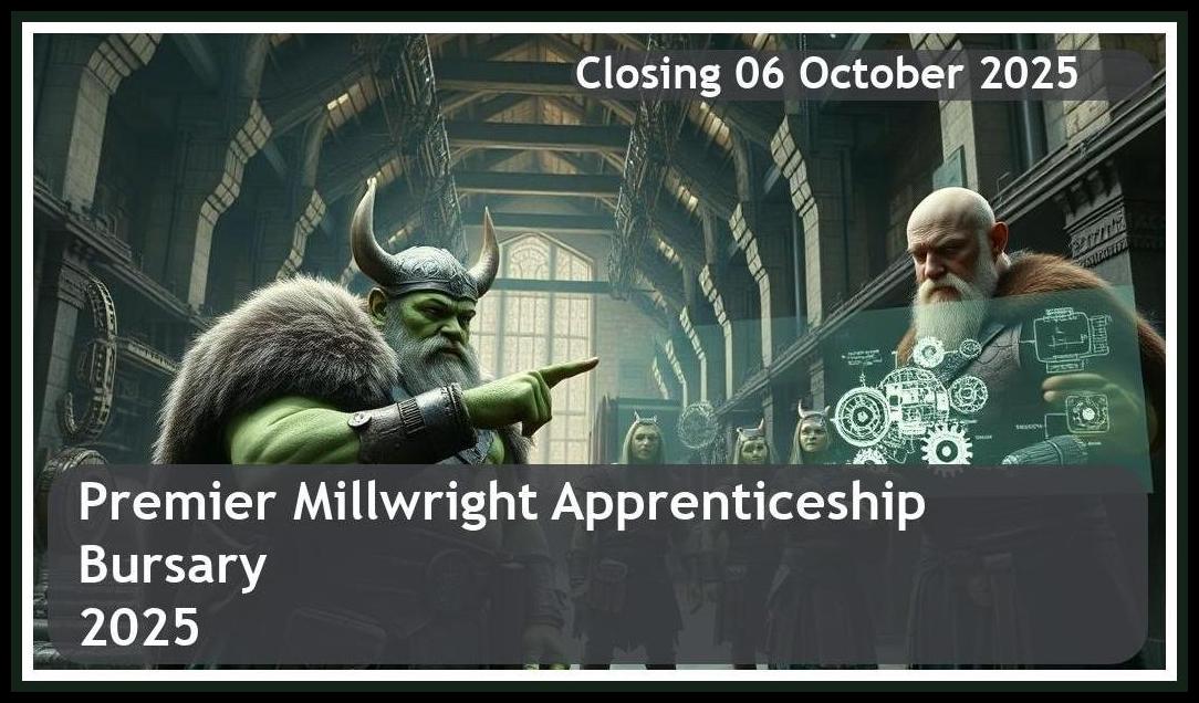**Premier Millwright Apprenticeship Bursary 2025 – Closing Date: 06 October 2025 Apply Now!**