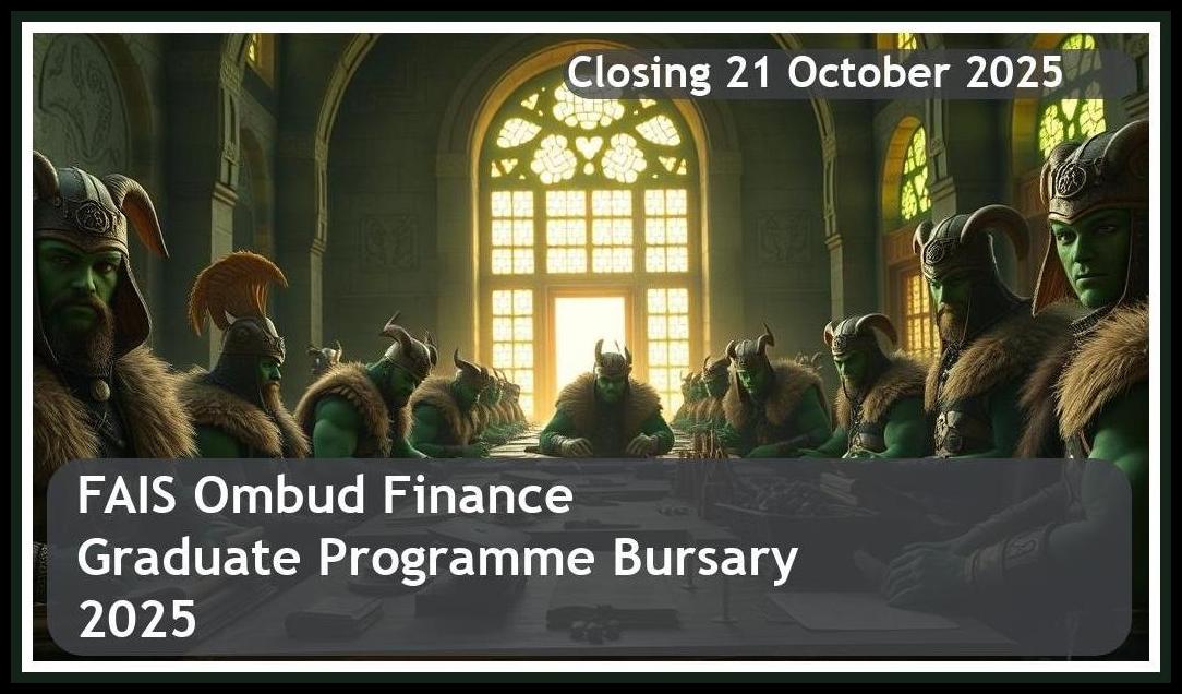 FAIS Ombud Finance Graduate Programme Bursary 2025 – Closing Date: 21 October 2025 – Apply Now!