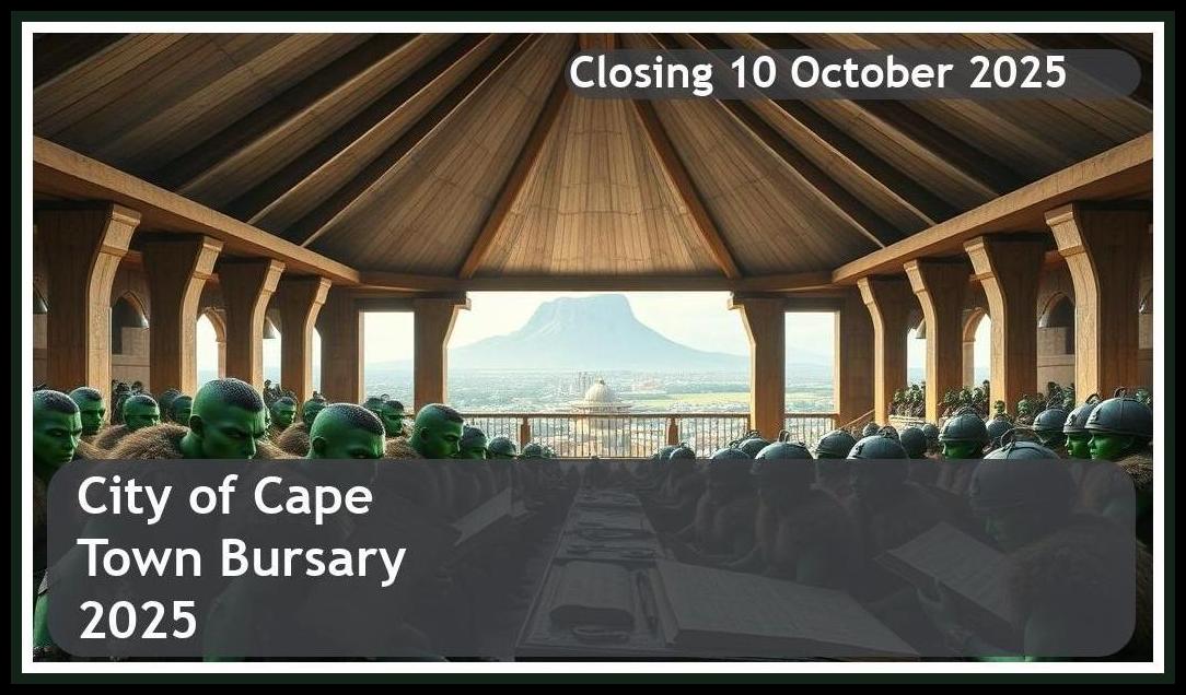 City of Cape Town Bursary 2025 – Closing Date: 10 October 2025 Apply Now!