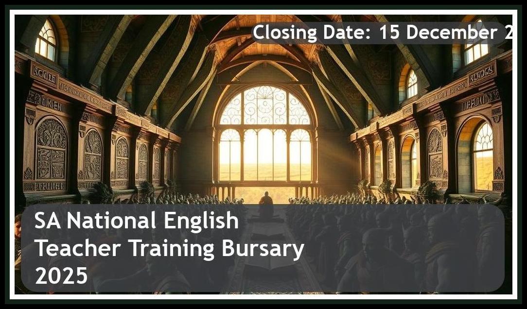 SA National English Teacher Training Bursary 2026 – Closing Date: 15 December 2025 Get Funded!