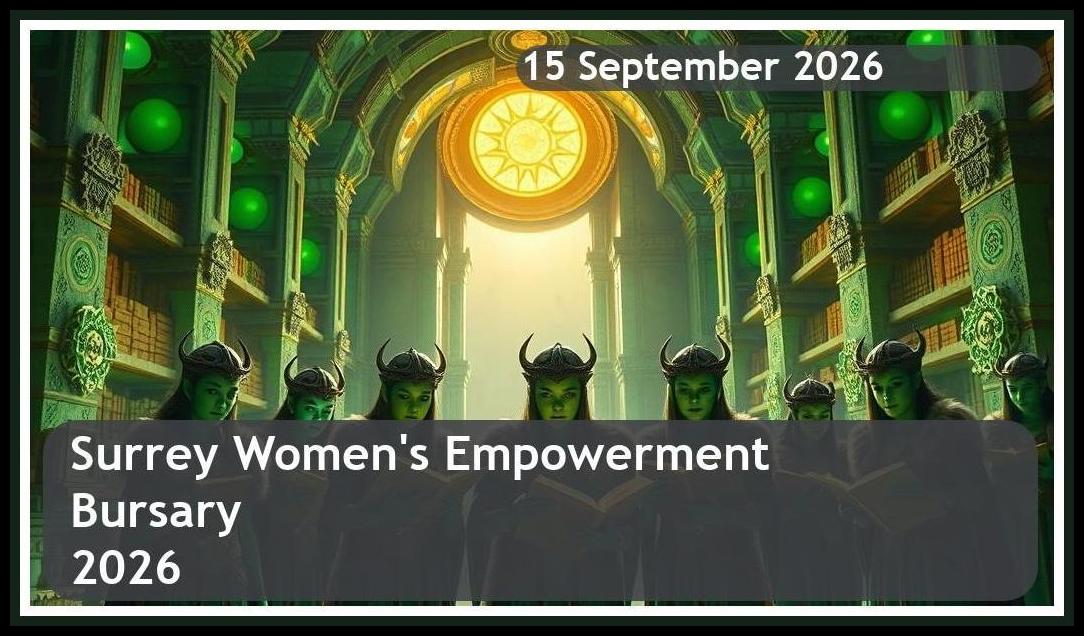 Surrey Women’s Empowerment Bursary 2026 – Closing Date: 15 September 2026 Apply Now