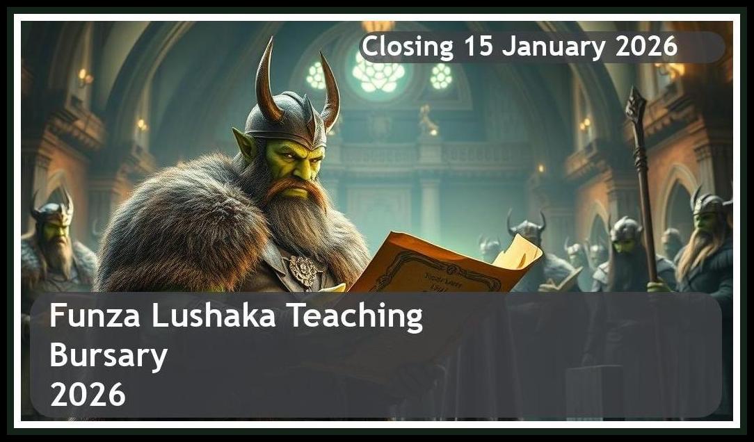 **Funza Lushaka Bursary 2026 – Closing Date: 15 January 2026 – Apply Now!**