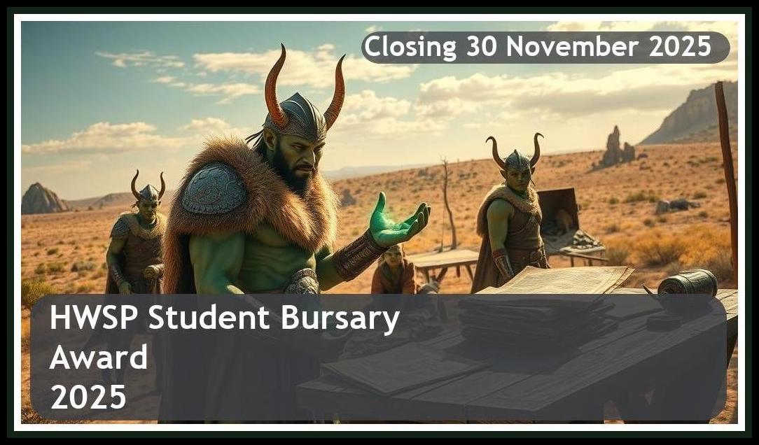 HWSP Bursary 2025 – Closing Date: 30 November 2025 – Apply Now!