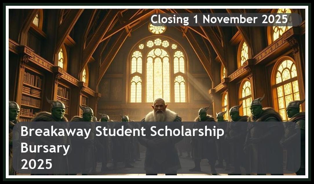 Breakaway Scholarship Bursary 2026 – Closing Date: 1 November 2025 – Apply Now!