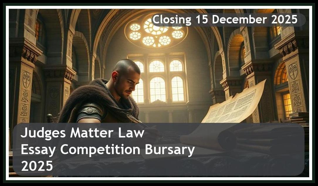 **Judges Matter Law Essay Competition Bursary 2026 – Closing Date: 15 December 2025 – Apply Now!**