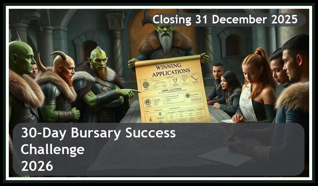 **30-Day Bursary Success Challenge 2026 – Closing Date: 31 December 2025 – Secure Your Spot**