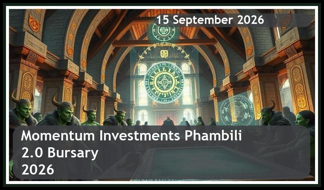Momentum Investments Phambili 2.0 Bursary 2026 – Closing Date: 15 September 2026 – Apply Now!