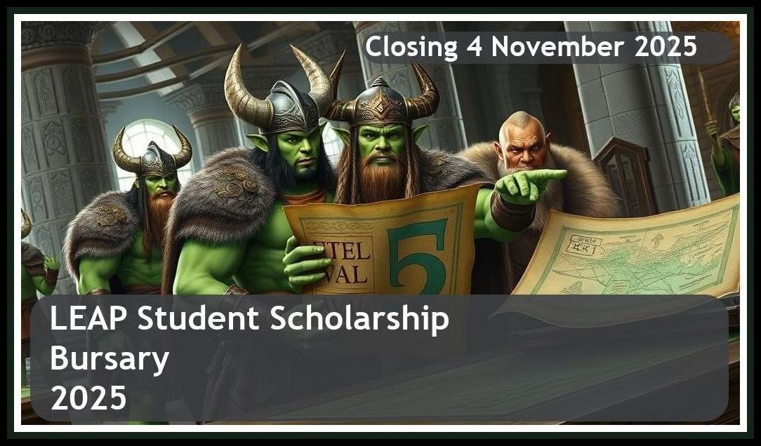 **LEAP Scholarship Bursary 2026 – Closing Date: 4 November 2025 – Apply Now!**