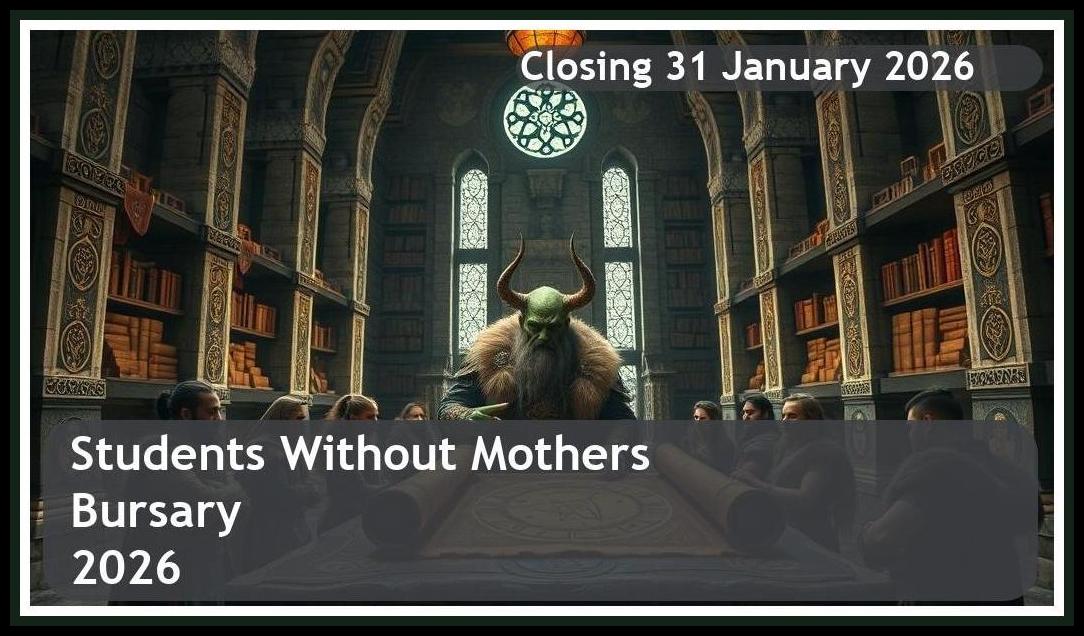 Students Without Mothers Bursary 2026 – Closing Date: 31 January 2026 Apply Now!