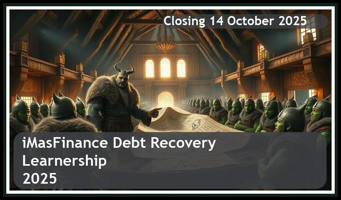 iMasFinance Debt Recovery Learnership 2025 – Closing Date: 14 October 2025 – Apply Now!