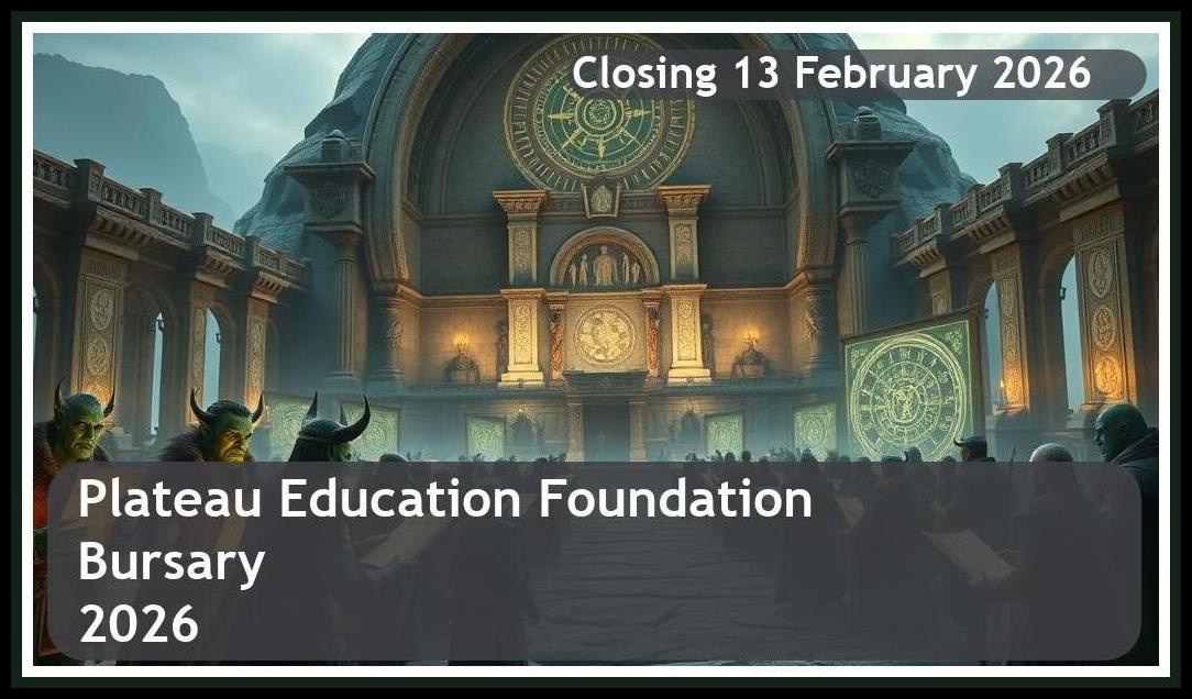 **Plateau Education Foundation Bursary 2026 – Closing Date: 13 February 2026 Apply Now**