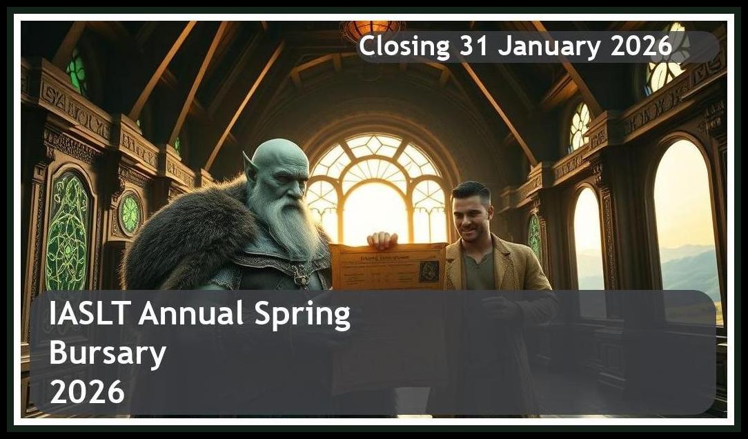 IASLT Spring Bursary 2026 – Closing Date: 31 January 2026 Apply Now!