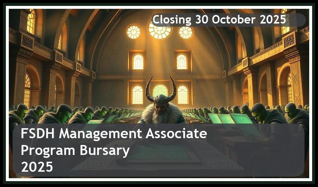 **FSDH Management Associate Program Bursary 2025 – Closing Date: 30 October 2025 – Get Funded!**