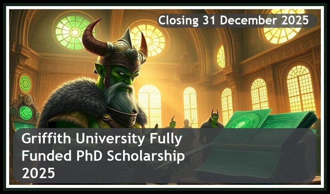 Griffith University Fully Funded PhD Scholarship 2025 – Closing Date: 31 December 2025 Apply Now