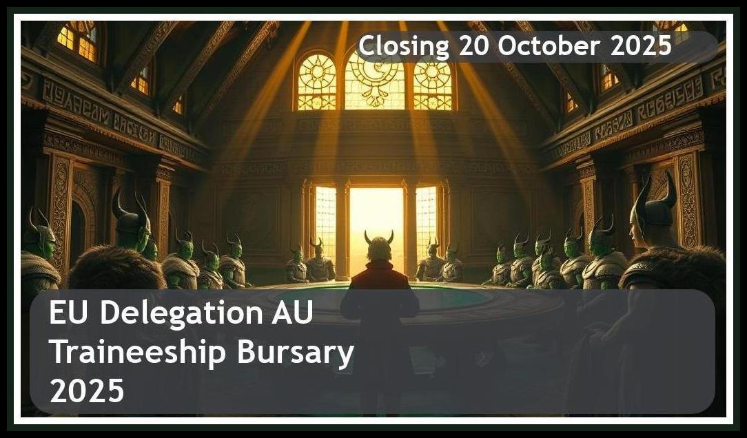 EU Delegation AU Traineeship Bursary 2025 – Closing Date: 20 October 2025 Apply Now