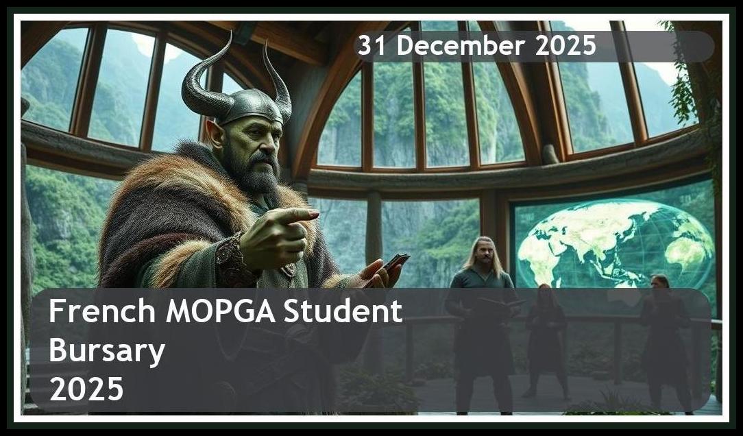 French MOPGA Bursary 2026 – Closing Date: 31 December 2025 – Apply Now!