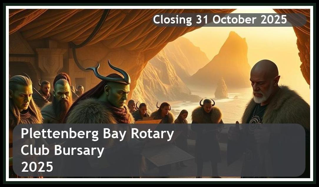 Plettenberg Bay Rotary Club Bursary 2026 – Closing Date: 31 October 2025 – Apply Now!