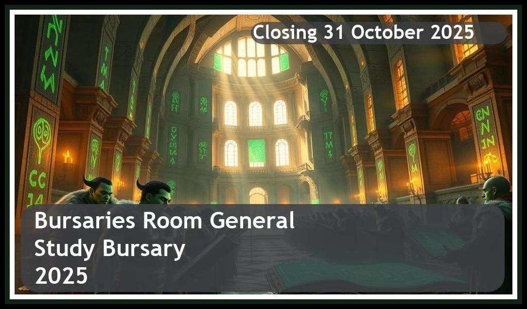 Bursaries Room General Study Bursary 2026 – Closing Date: 31 October 2025 Apply Now