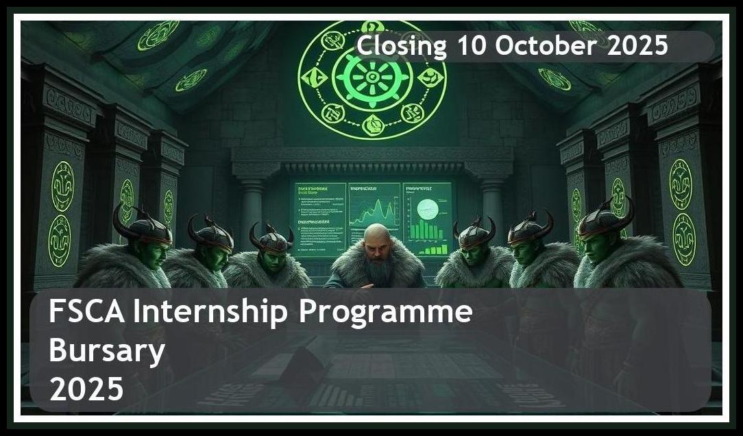 FSCA Internship Programme 2025 Bursary – Closing Date: 10 October 2025 Apply Now