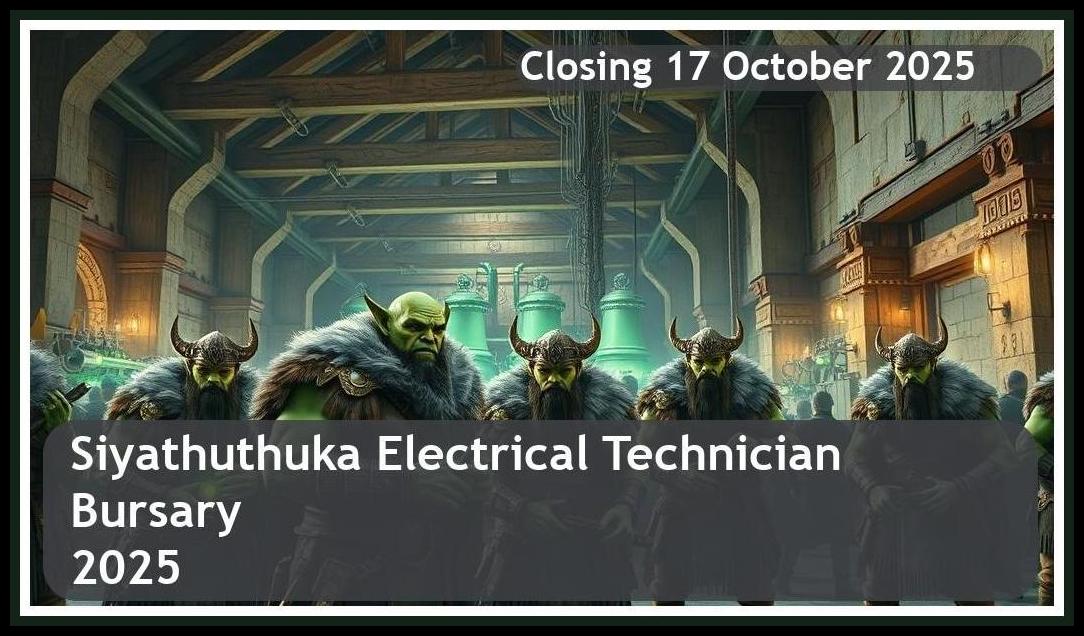 Siyathuthuka Electrical Technician Bursary 2025 – Closing Date: 17 October 2025, Apply Now!