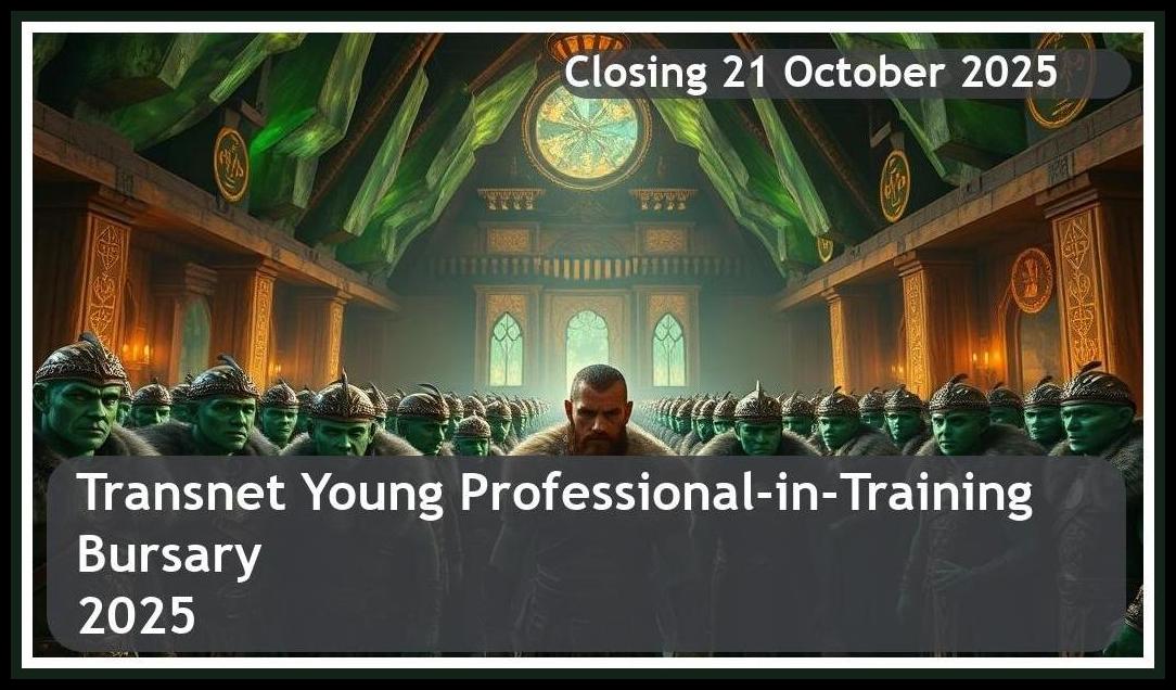 **Transnet Young Professional-in-Training Bursary 2025 – Closing Date: 21 October 2025 – Apply Now!**