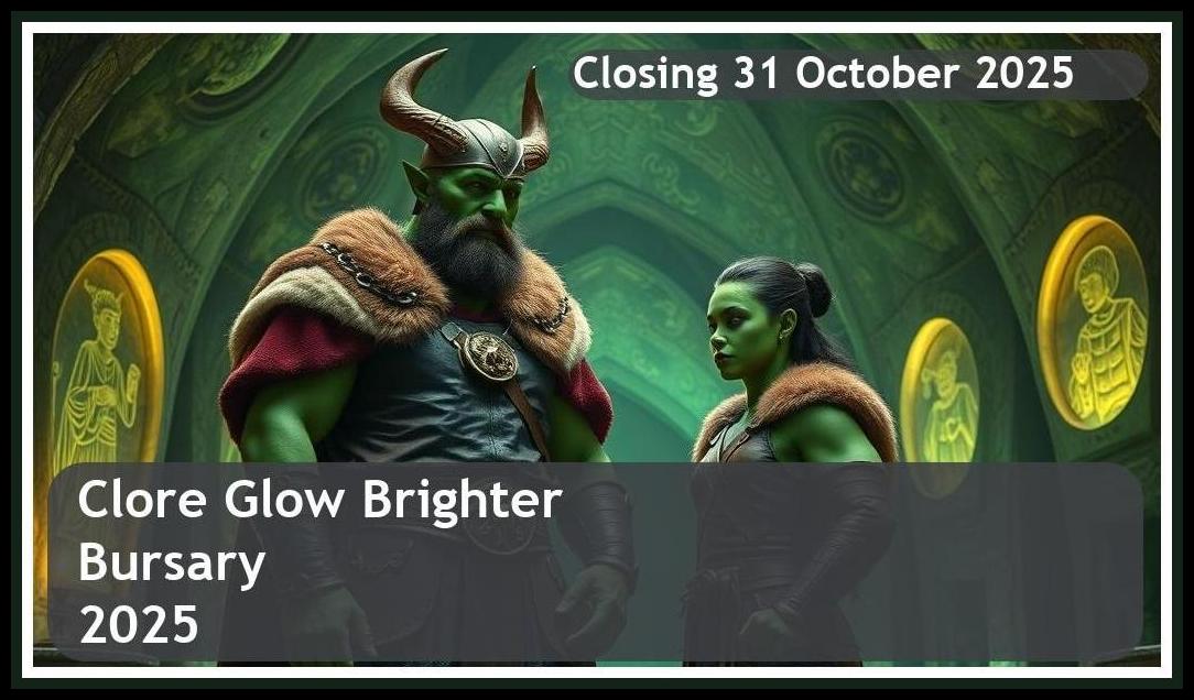 Clore Glow Brighter Bursary 2026 – Closing Date: 31 October 2025 Apply Now!