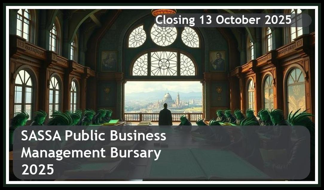 SASSA Public & Business Management Bursary 2025 – Closing Date: 13 October 2025 Apply Now