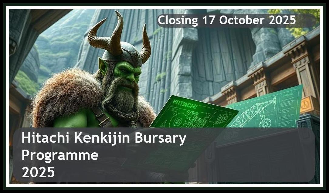 Hitachi Kenkijin Bursary 2026 – Closing Date: 17 October 2025 – Apply Now!