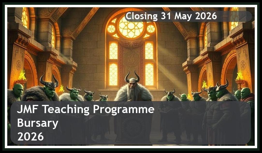 **JMF Teaching Bursary 2026 – Closing Date: 31 May 2026 – Get Funded!**