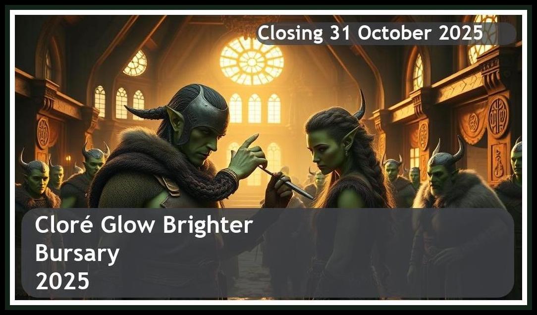 **Cloré Glow Brighter Bursary 2025 – Closing Date: 31 October 2025 Apply Now!**