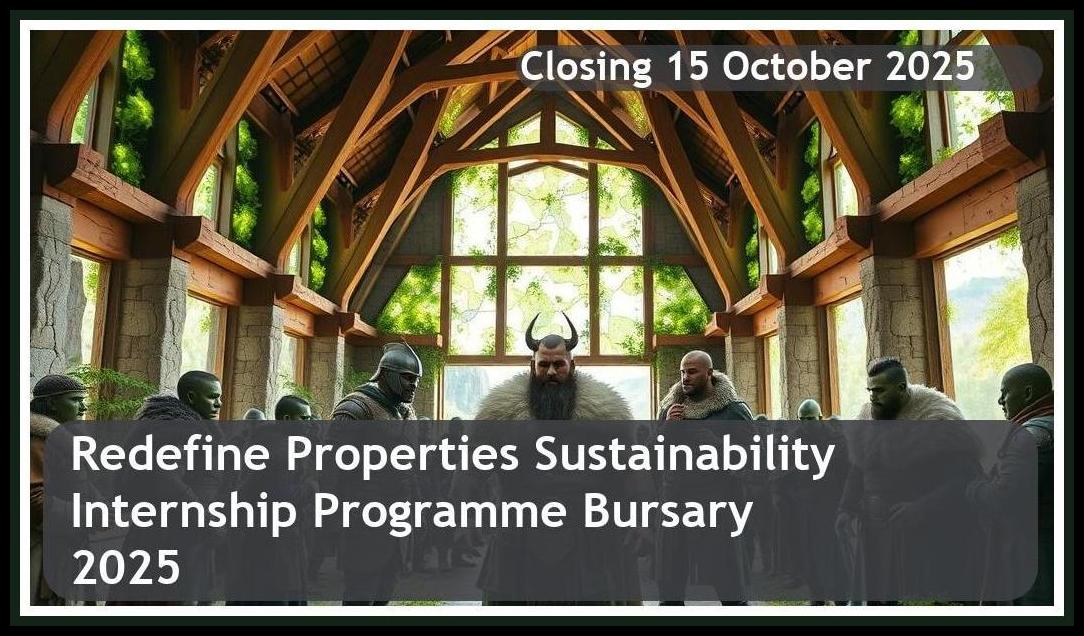 Redefine Properties Sustainability Internship Programme Bursary 2025 – Closing Date: 15 October 2025 Apply Now