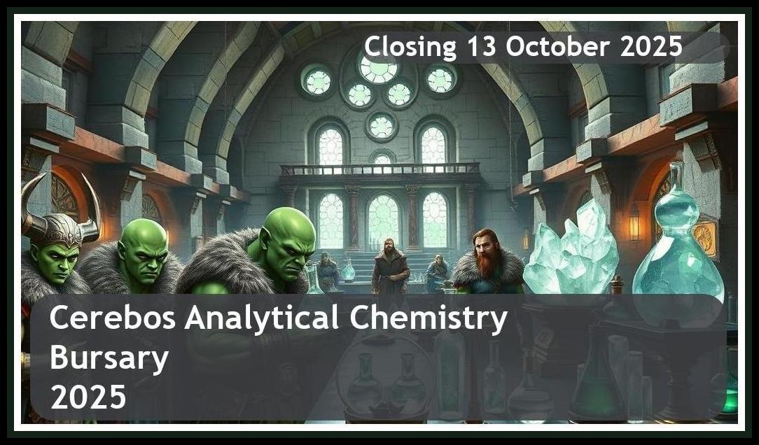 Cerebos Analytical Chemistry Bursary 2025 – Closing Date: 13 October 2025 Apply Now