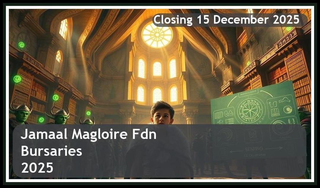 Jamaal Magloire Fdn Bursaries 2025 – Closing Date: 15 December 2025 Don’t Miss Out!