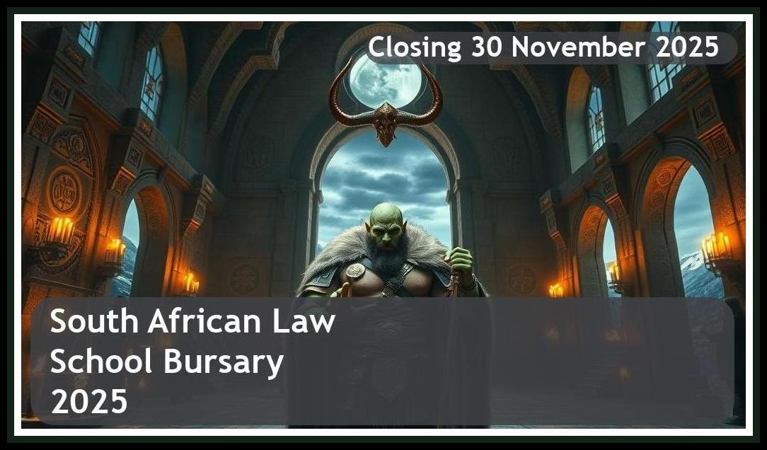 South African Law School Bursary 2026 – Closing Date: 30 November 2025 Apply Now