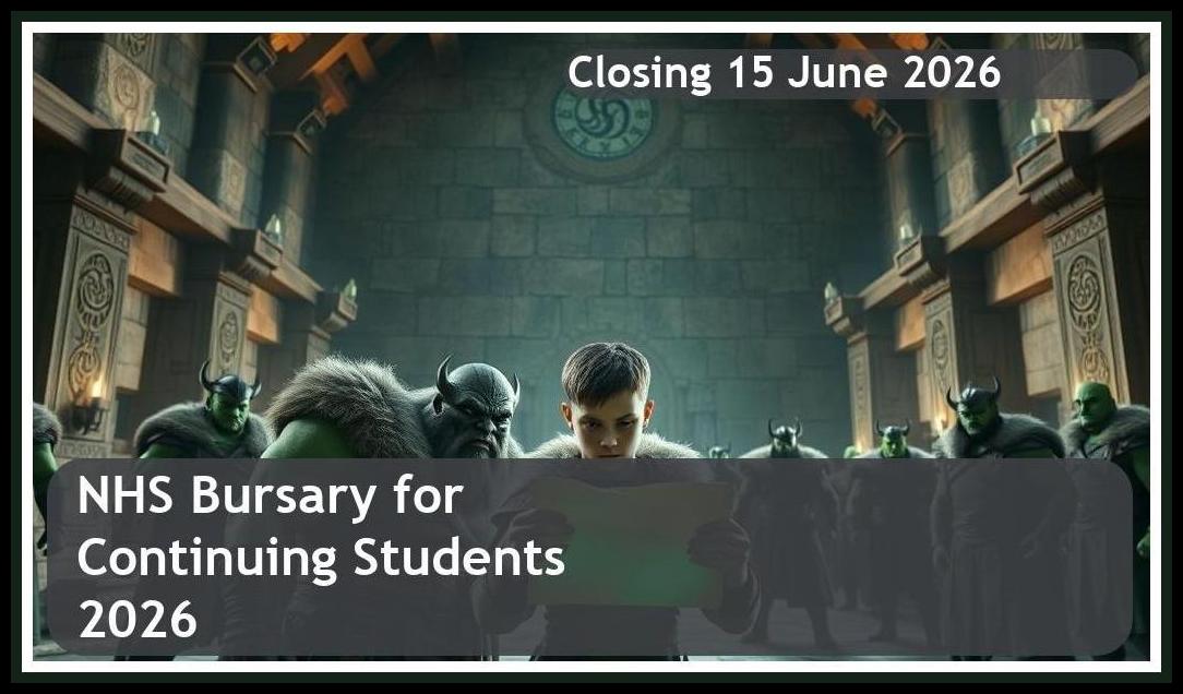 **NHS Bursary 2026 for Continuing Students – Closing Date: 15 June 2026 – Apply Now!**