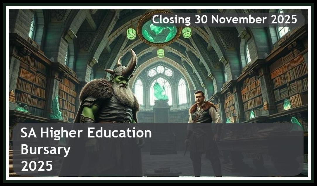 SA Higher Education Bursary 2026 – Closing Date: 30 November 2025 Apply Now