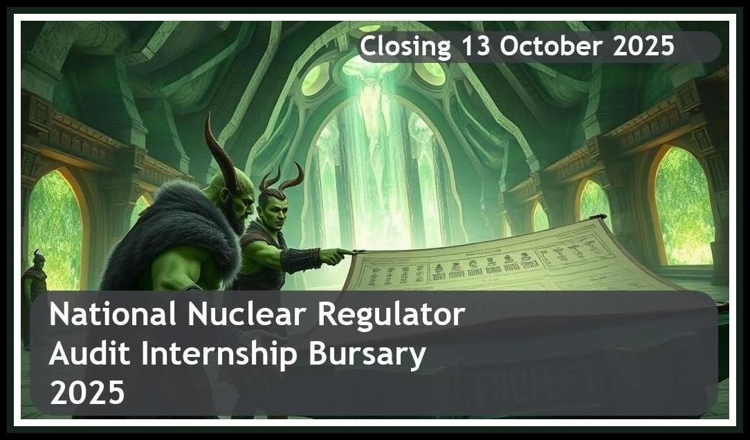 **National Nuclear Regulator (NNR) Internal Audit Internship Bursary 2025 – Closing Date: 13 October 2025 Apply Now!**