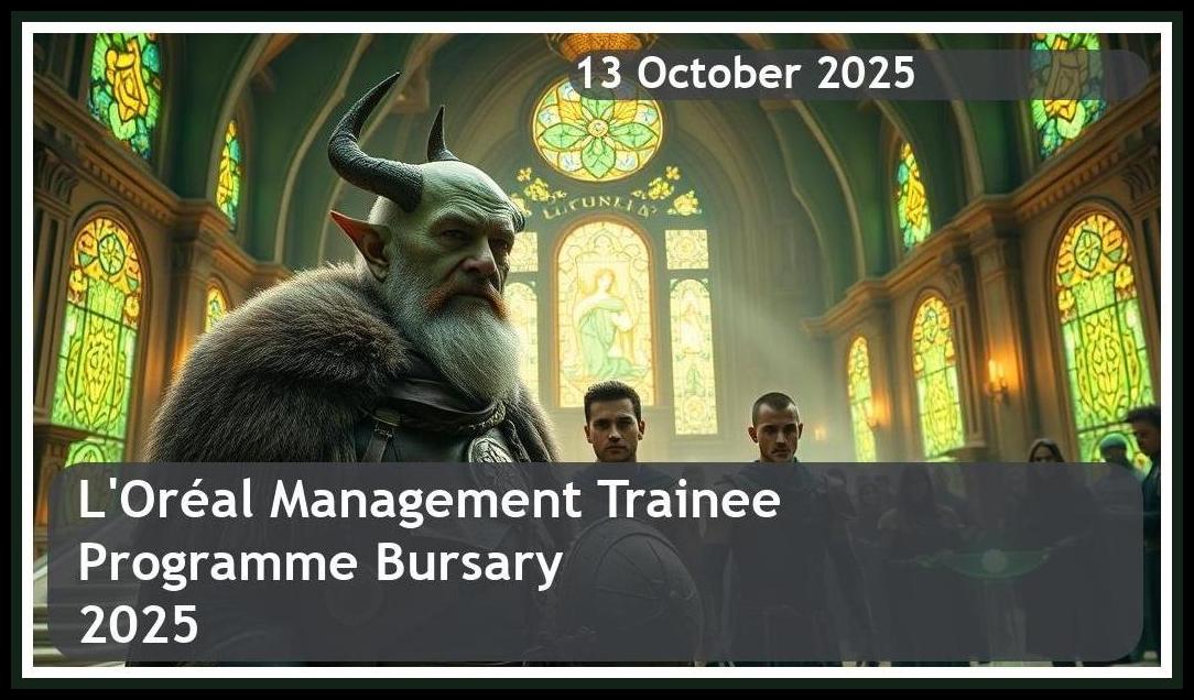 L’Oréal Management Trainee Programme Bursary 2025 – Closing Date: 13 October 2025 – Apply Now!
