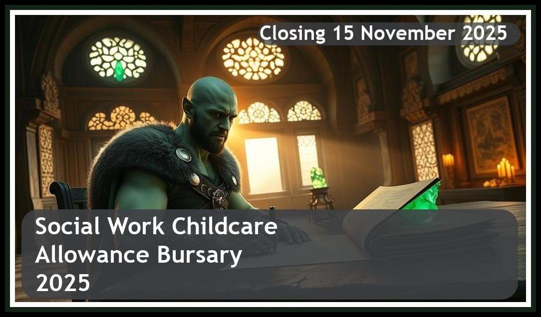 Social Work Childcare Allowance Bursary 2025 – Closing Date: 15 November 2025 – Apply Now!