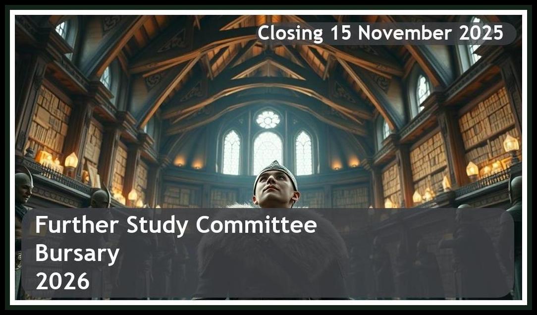 Further Study Committee Bursary 2026 – Closing Date: 15 November 2025 Apply Now!