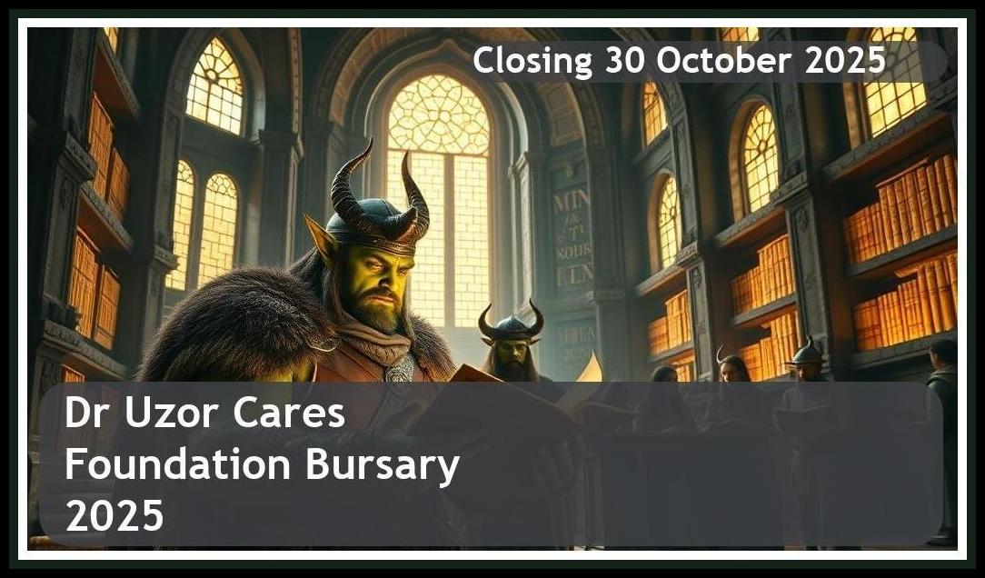Dr Uzor Cares Foundation Bursary 2026 – Closing Date: 30 October 2025 Apply Now!