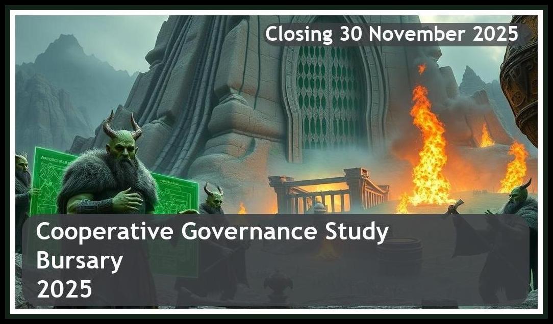 Cooperative Governance Bursary 2026 – Closing Date: 30 November 2025 – Apply Now!